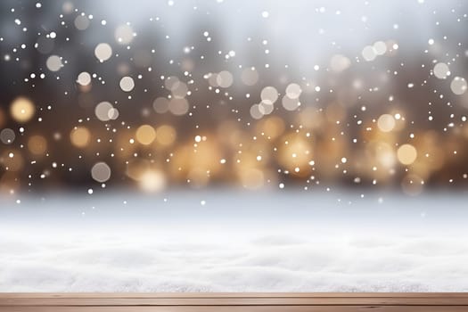 abstract bright snowy winter background with bokeh, neural network generated image. Not based on any actual scene or pattern.