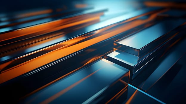 Black and orange colored glass tiles for abstract background and wallpaper. Neural network generated image. Not based on any actual person or scene.
