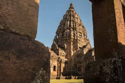 A hidden view to the inner sanctuary of Phanom Rung in todays Buriram Province of Thailand