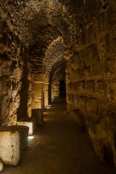 Inside the ayyubid castle of Ajloun in northern Jordan, built in the 12th century.