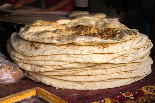 Freashly baked arab flatbreads