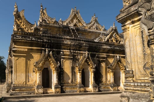 One of the buildings of Maha Aungmye Bonzan Monastery at Inwa nearby Mandalay City