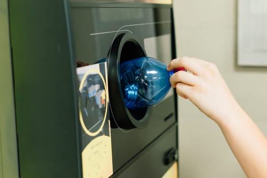 Bottle deposit: recyclable bottle in a store Europe
