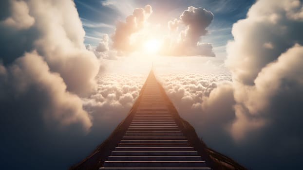 stairway to heaven. Neural network generated in May 2023. Not based on any actual scene or pattern.
