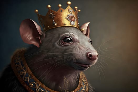 rat king medieval portrait, neural network generated art. Digitally generated image. Not based on any actual person, scene or pattern.