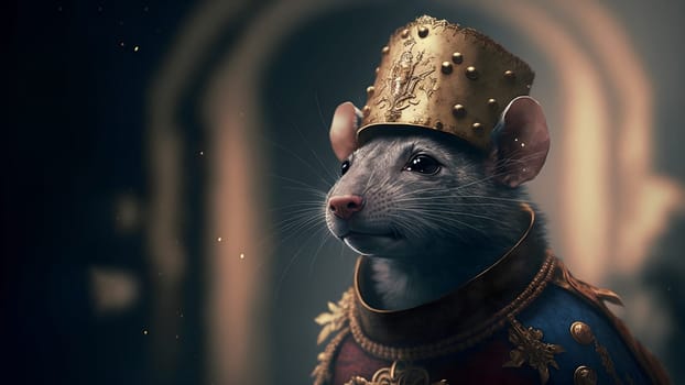 rat king medieval portrait, neural network generated art. Digitally generated image. Not based on any actual person, scene or pattern.