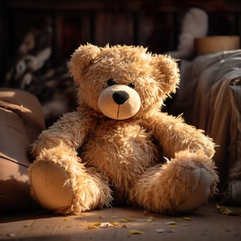 A cute brown teddy bear generated by artificial intelligence