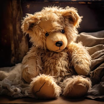 A cute brown teddy bear generated by artificial intelligence