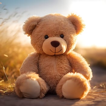A cute brown teddy bear generated by artificial intelligence