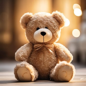 A cute brown teddy bear generated by artificial intelligence