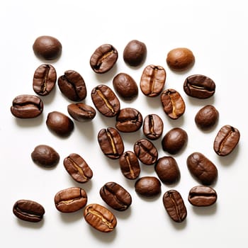 Close-up of coffee beans generated by artificial intelligence