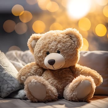 A cute brown teddy bear generated by artificial intelligence