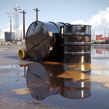 A symbolic photo on the subject of crude oil generated by artificial intelligence