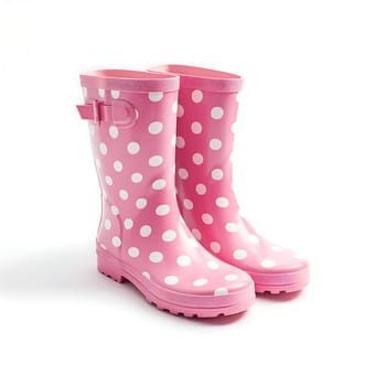 Rubber boots with on a white background generated by artificial intelligence
