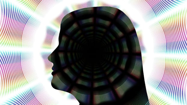 Surreal  Portrait of Woman silhouette,Surreal  Portrait of Woman silhouette