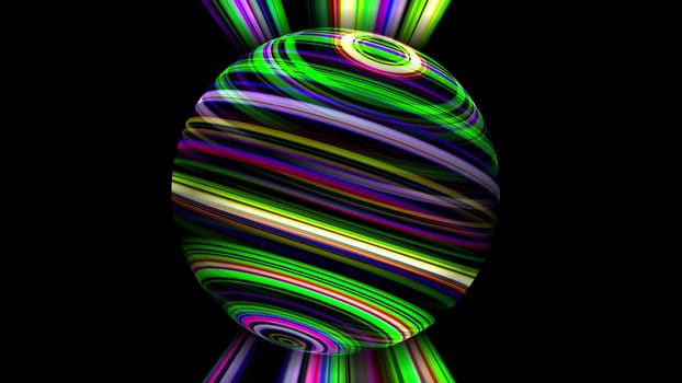 Colorful sphere with light rays ,Colorful sphere with light rays