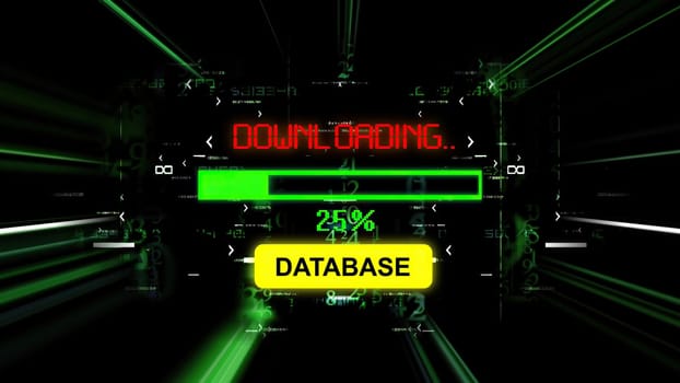 Database download progress bar on the screen,Database download progress bar on the screen
