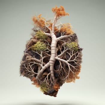 Impaired Lungs after smoking. Cigarette toxic. Generate Ai