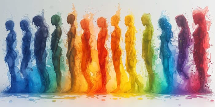 Human rights, friendship support and freedom, multicultural people, humanitarian help, no discrimination and racism