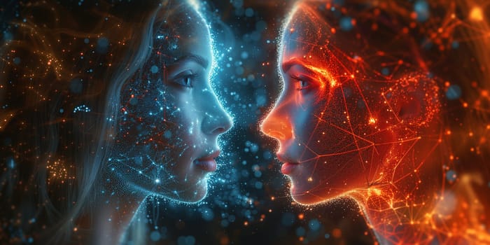 Telepathic communication human mind, communitcation, visualizing of thoughts, meditation, consciousness and healing, mental health, brain waves