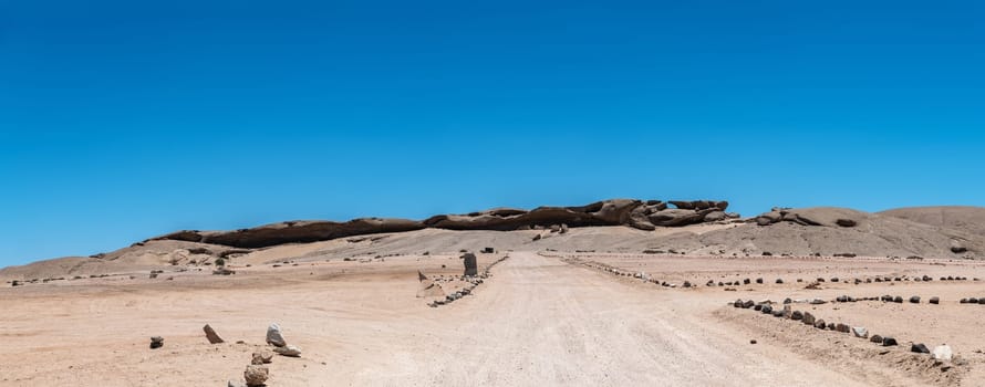 Rock formation Vogelfederberg in Namib desert, Namibia