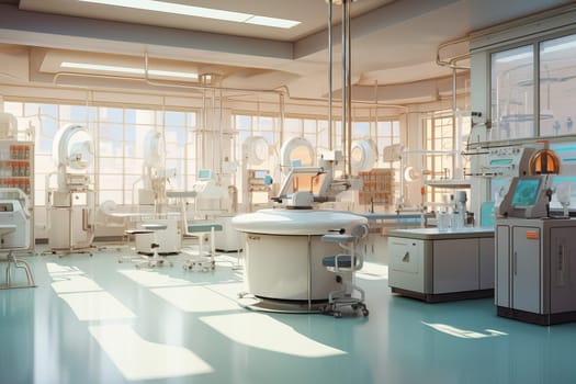 State-of-the-art Medical modern lab. Science people. Generate Ai