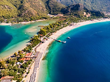 Aerial view of Oludeniz in district of Fethiye, Mugla Province, Turkey