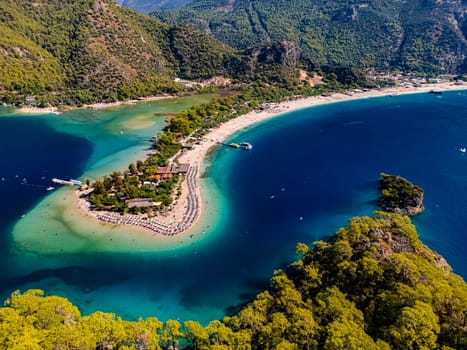 Aerial view of Oludeniz in district of Fethiye, Mugla Province, Turkey
