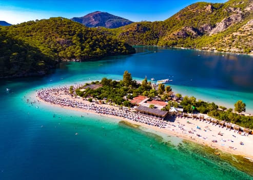 Aerial view of Oludeniz in district of Fethiye, Mugla Province, Turkey