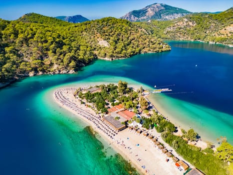 Aerial view of Oludeniz in district of Fethiye, Mugla Province, Turkey