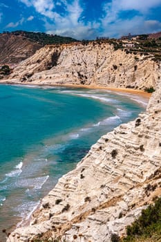 Scala dei Turchi, a rocky cliff on the coast of Realmonte, near Porto Empedocle, southern Sicily, Italy