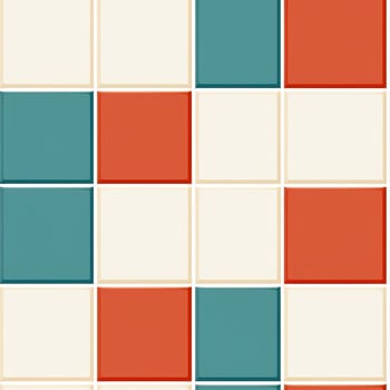 Chic Metro tile blue aqua banner. Nature subway decor mosaic block. Generate Ai