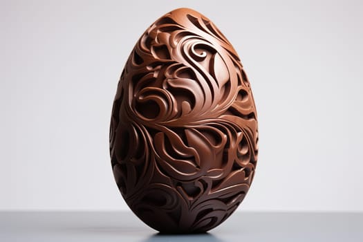Creamy Milk chocolate egg. Dark milk color. Generate Ai