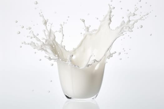 Dynamic Milk splash background. Flow drop. Generate Ai