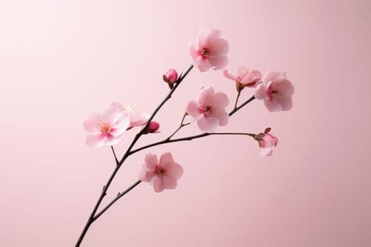Vibrant Abstract pink flowers. Summer garden. Generate Ai