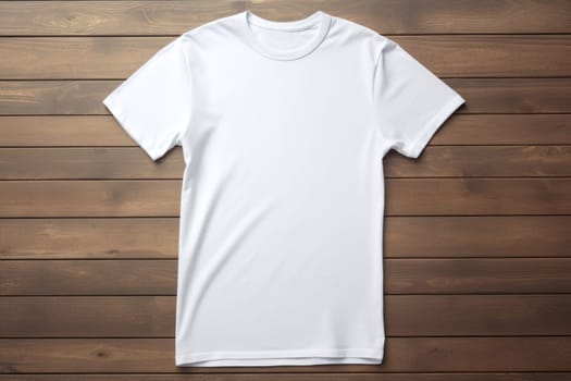 Mock-up white t-shirt. Fabric apparel. Generate AI
