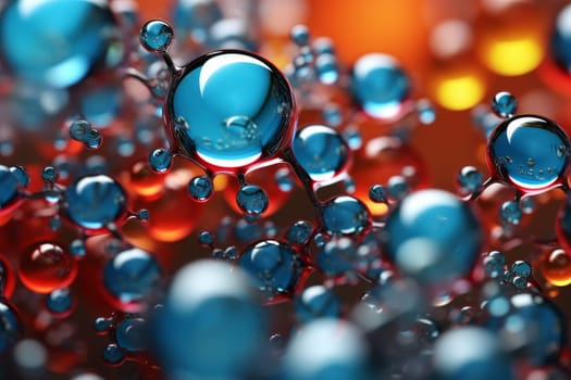 Vital Macro molecules. Rain drop nature. Generate Ai
