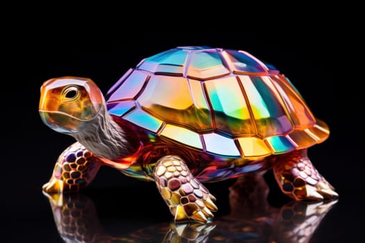 Crystal turtle. Marine ocean tropical. Generate Ai