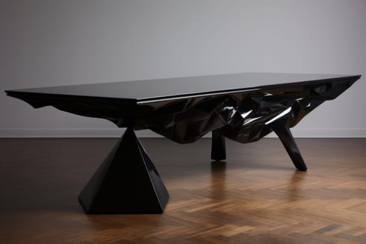Nacho black table. Mexico cuisine. Generate Ai