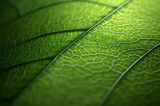 Nature green texture. Detail fresh flora. Generate Ai