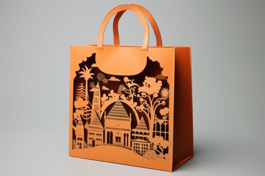 Modern New paper bag style. Market carry. Generate Ai