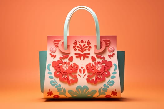 New paper bag style. Market carry. Generate Ai