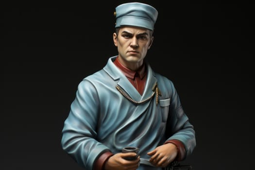 Efficient Nurse male tablet. Internet medic security. Generate Ai