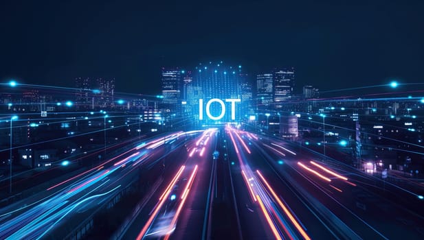 Illuminated IoT amidst high speed city traffic