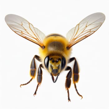 bee isolated on white background. AI generated