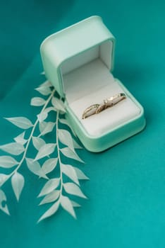 wedding rings with a wedding decor