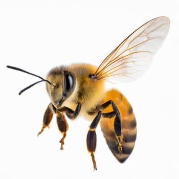 bee isolated on white background. AI generated