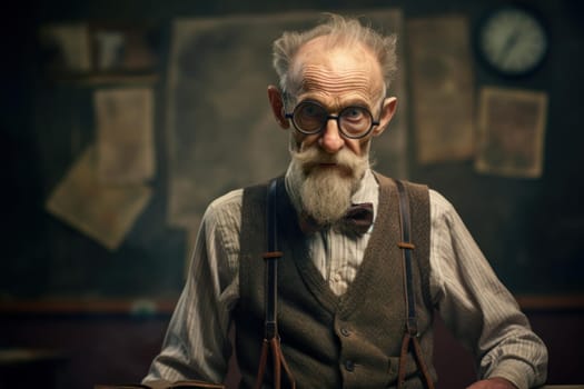 Knowledgeable Old serious teacher. Tech male. Generate Ai