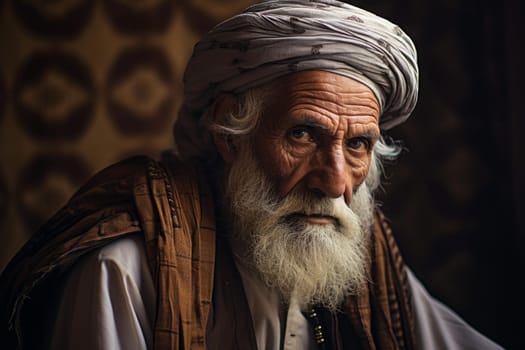 Respected Old Imam man. Senior praying cleric at Muslim mosque. Generate ai