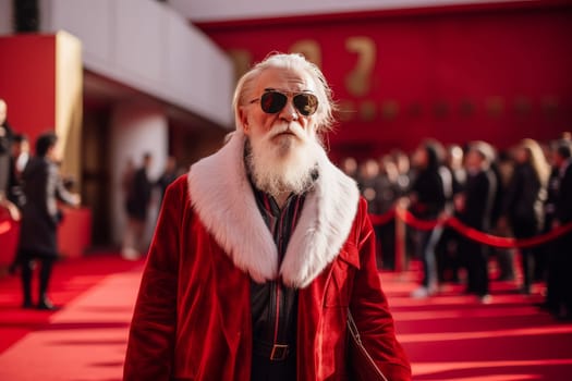 Person on red carpet. Model star. Generate Ai